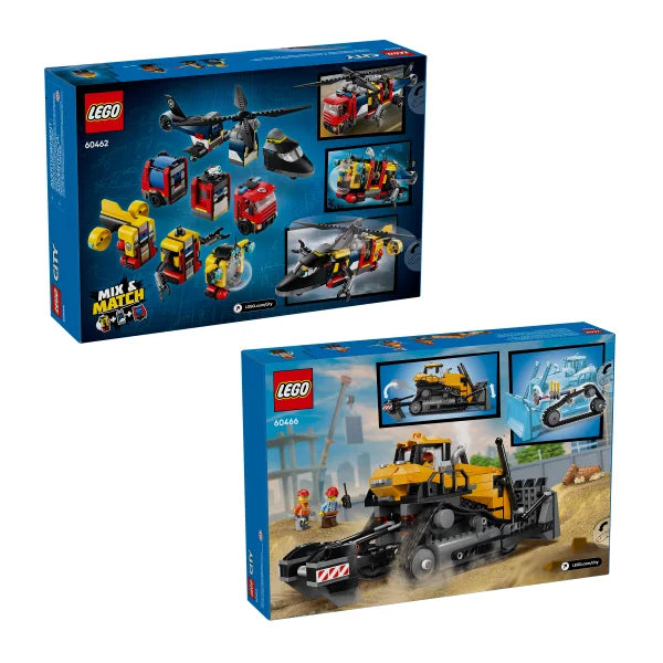 Bulldozer and Helicopter, Fire Truck and Submarine Remix Bundle