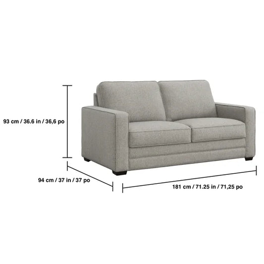 Rosie Fabric Sleeper Sofa with Memory Foam Mattress