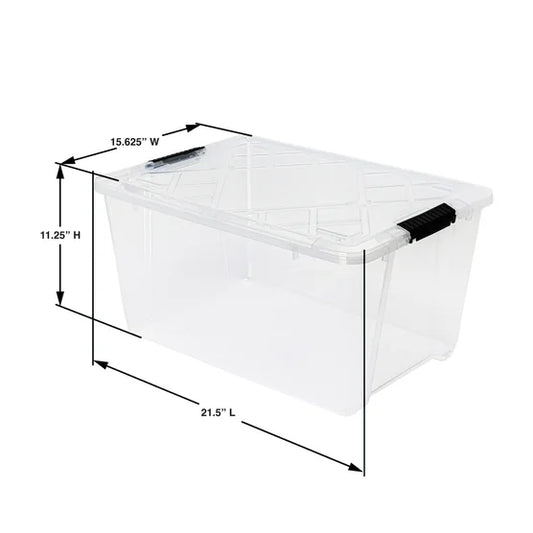 45 Quart Storage Bin with Latching Lid, 4-pack