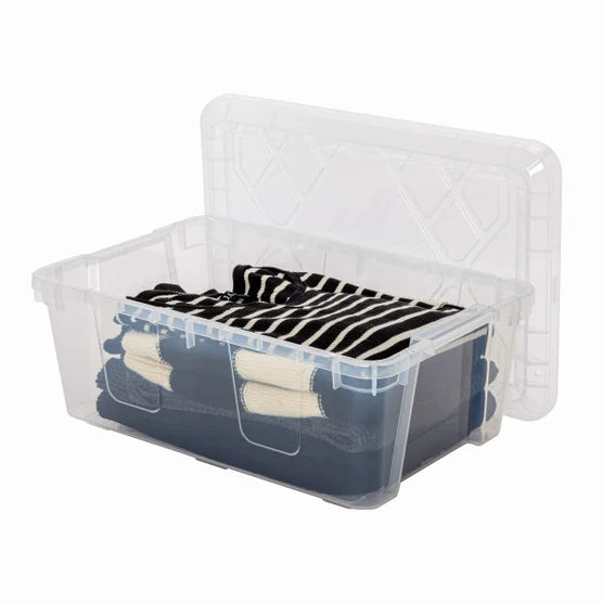 InstaView 13 Quart Clear Plastic Stackable Storage Bins