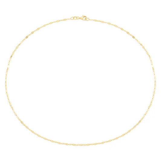 14kt Yellow Gold Mirror Necklace