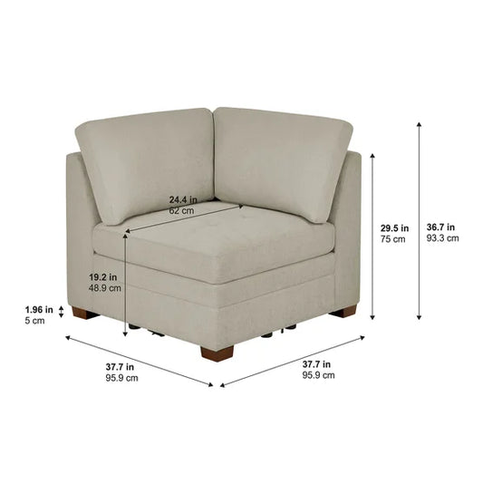 Tisdale Corner Chair, Beige