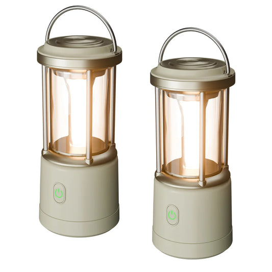 Lepro Battery Powered LED Portable Camping Lantern, 2-pack