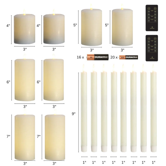 18‑piece Essentials Flameless LED Candle Centerpiece Collection