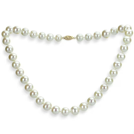 11-12mm Pearl Station Necklace and Stud Earring Set