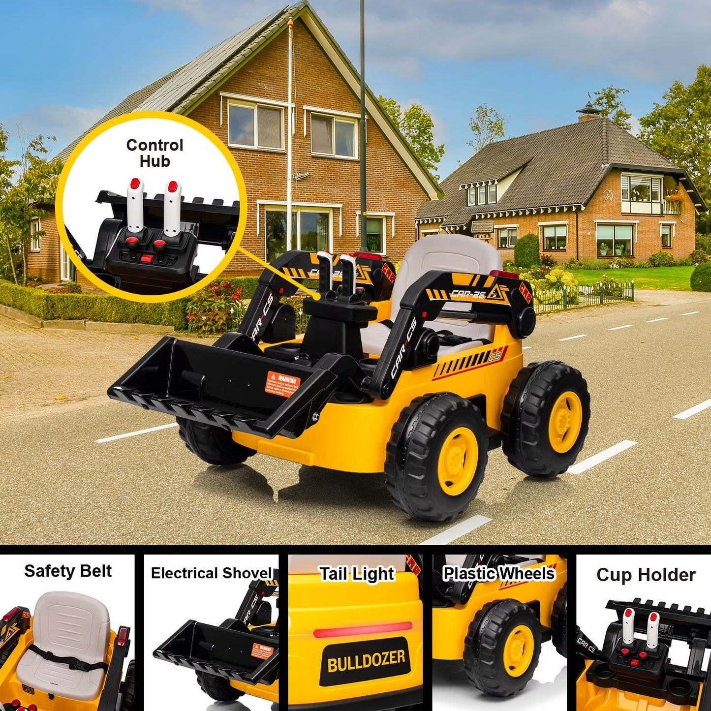 Bulldozer 12-Volt Kids Ride-On