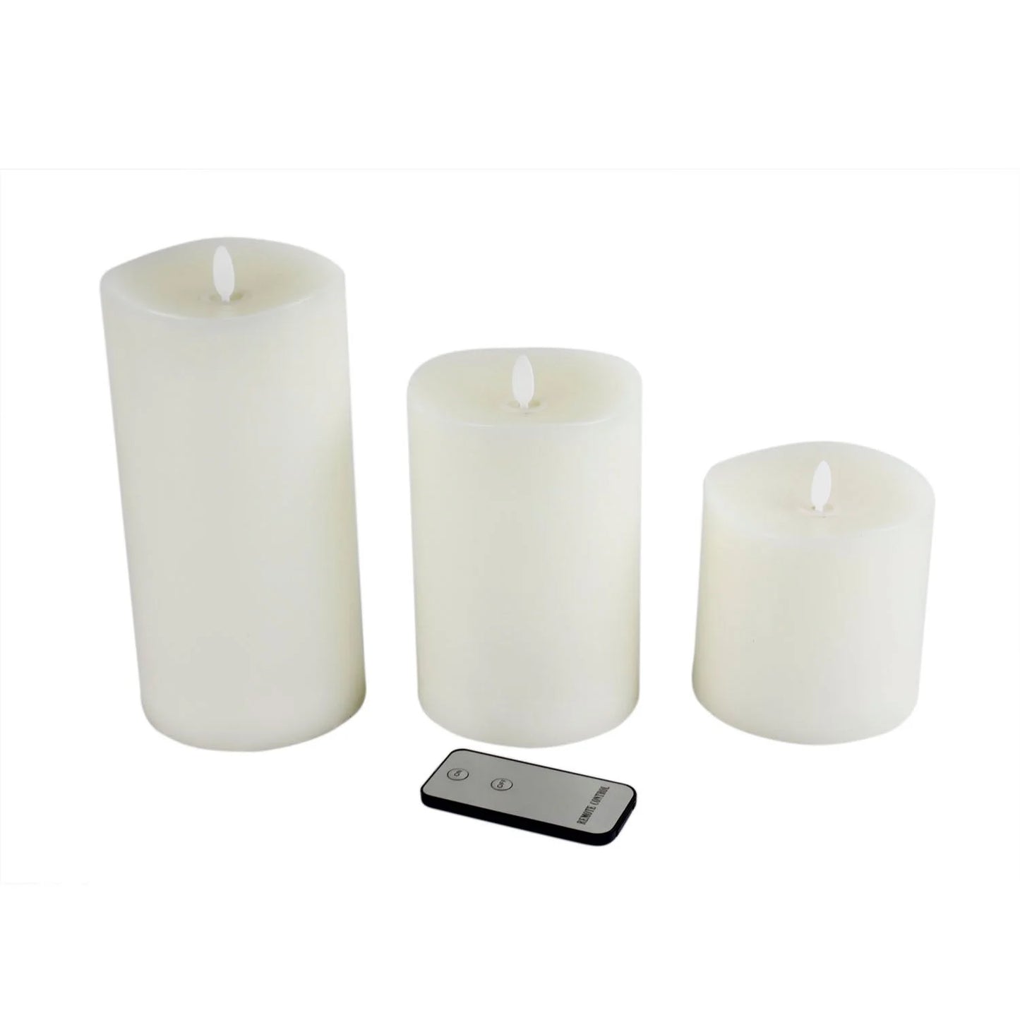 Flameless Moving LED Wax Candles, Set of 3