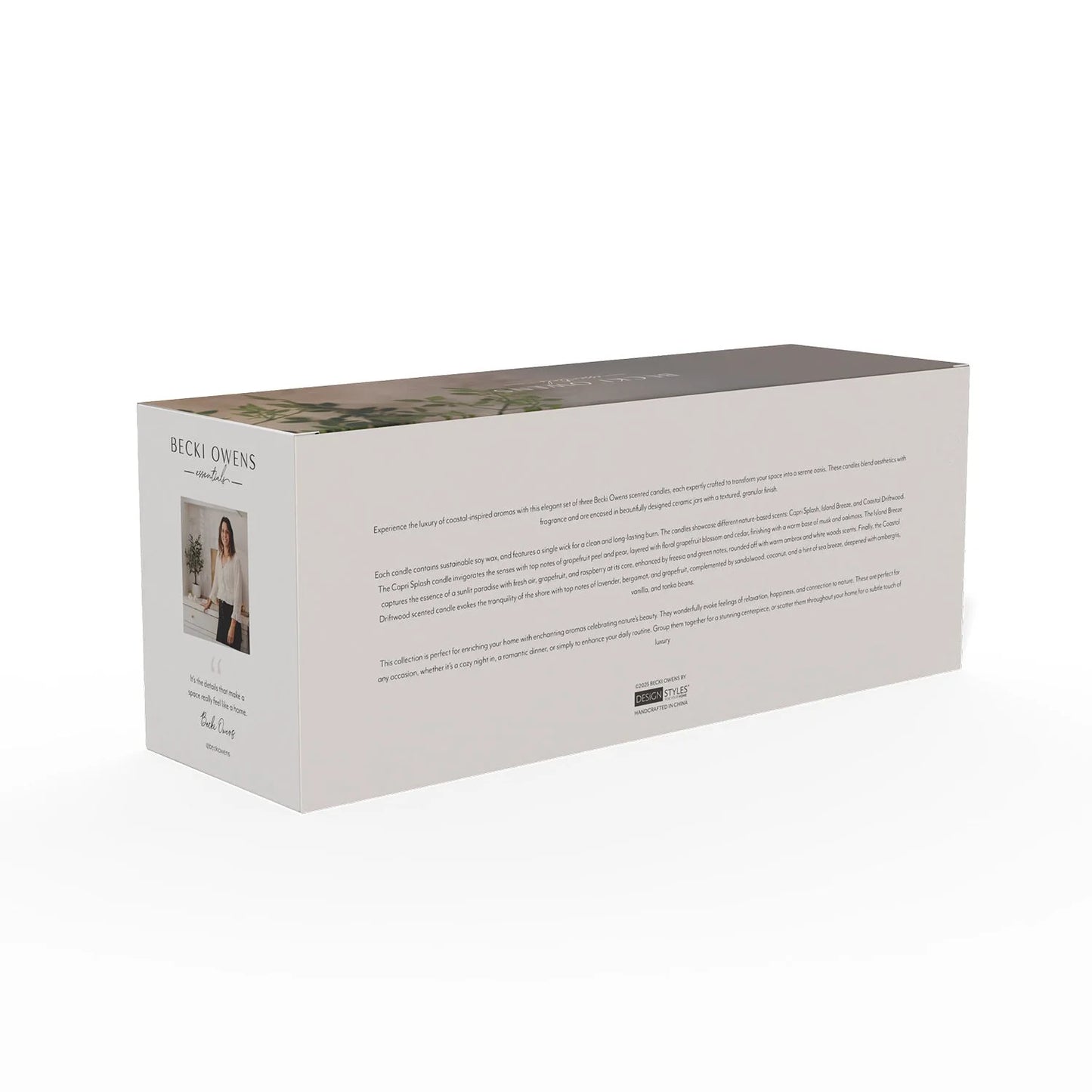Becki Owens Luxury Scented, Set of 3 Candles Collection, 15oz.