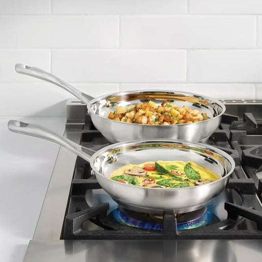 2-Piece Stainless Steel 8” & 10” Skillet Set