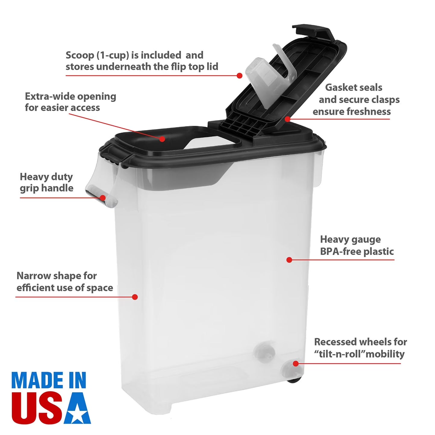 Texas Tank Weatherproof Storage Container, 80 qt.