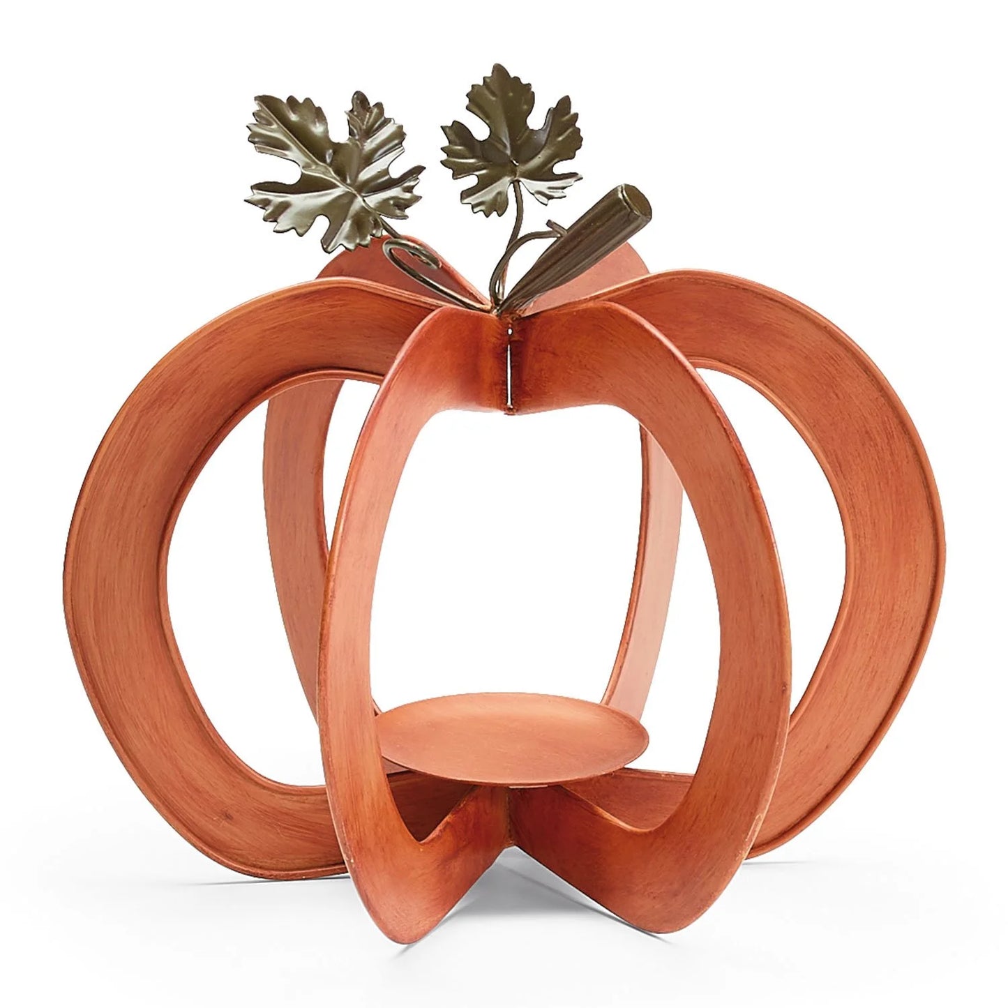 BURTON Orange Set of 3 Pumpkin Candleholders