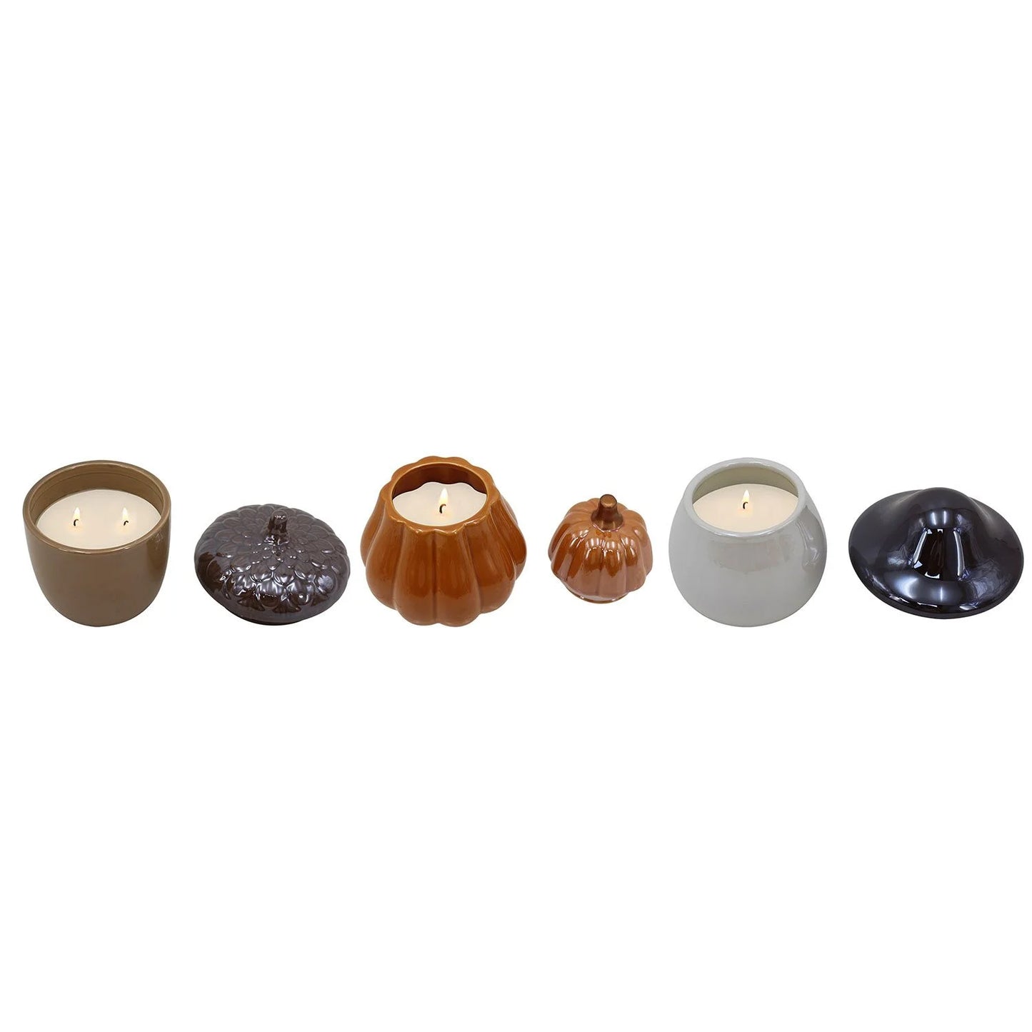 Decorative Ceramic, Harvest Candles, 3 pk, 10 oz