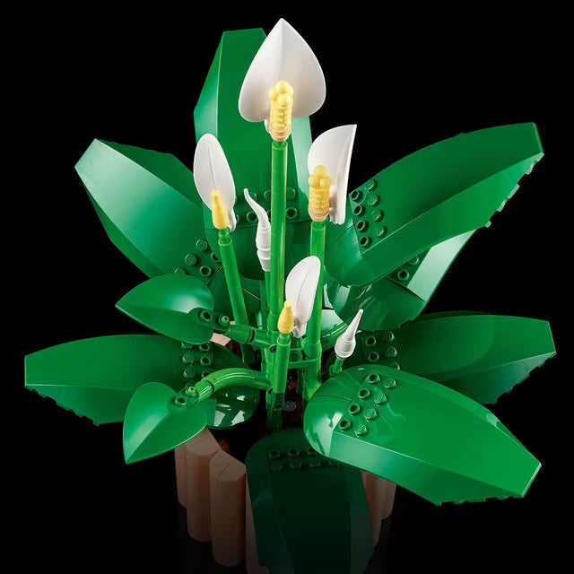 LEGO Botanicals Peace Lily Flower Room Decor Building Set, 474 pc.