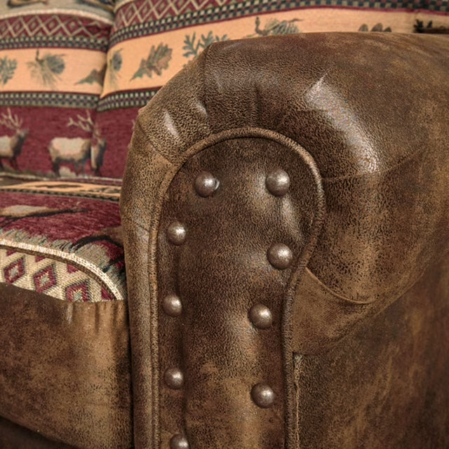 Sierra Mountain Lodge, Solid Wood, 4-Piece Living Room Set