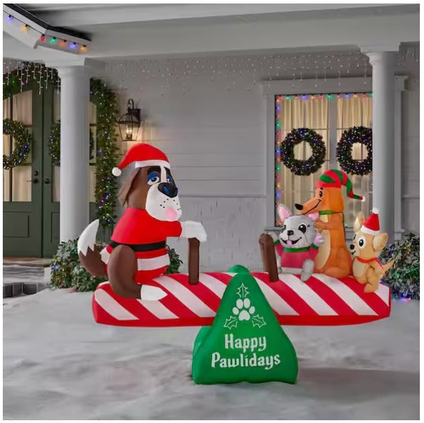 6 ft Animated LED Seesaw Scene