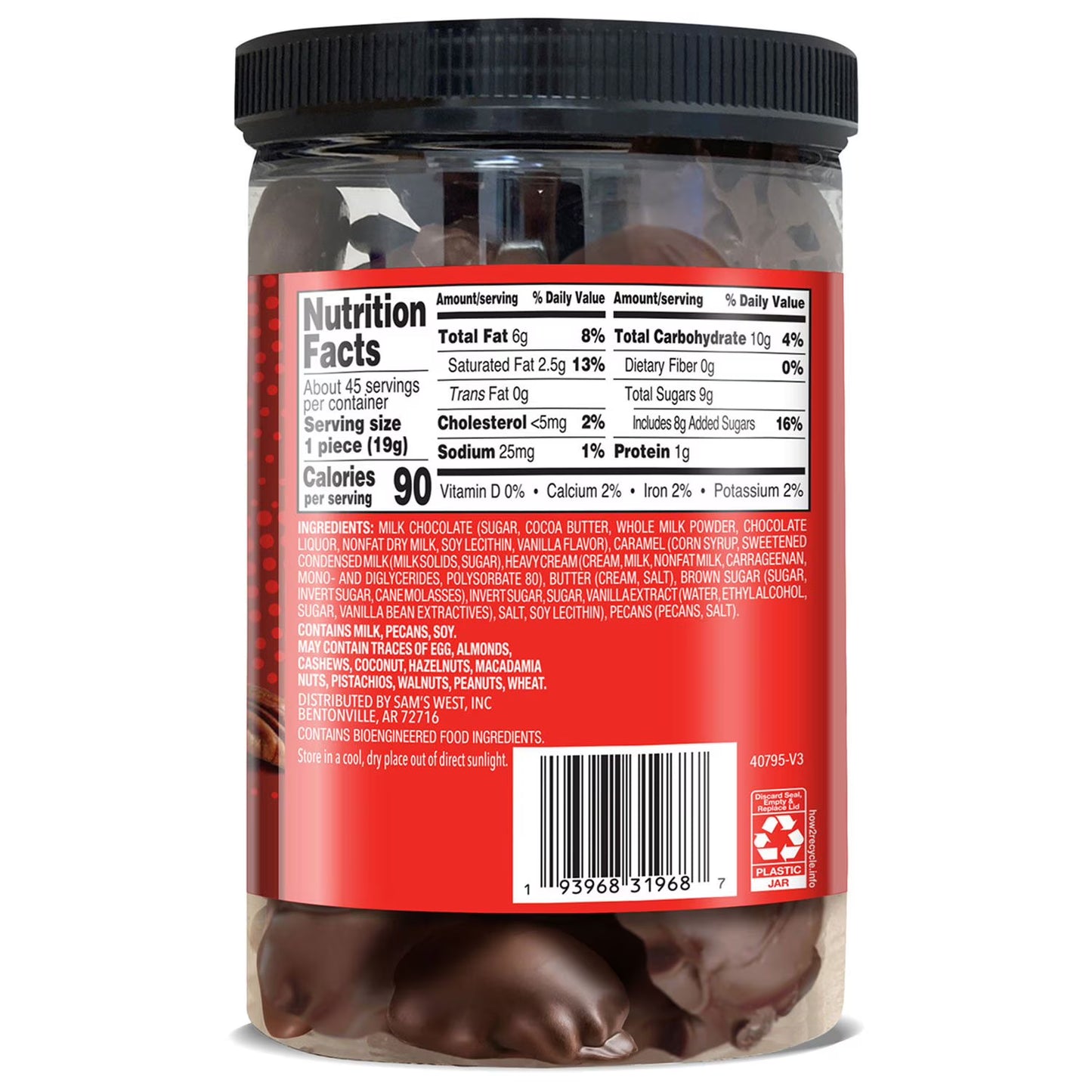 Milk Chocolate Pecan Caramel Clusters, 30.2 oz.