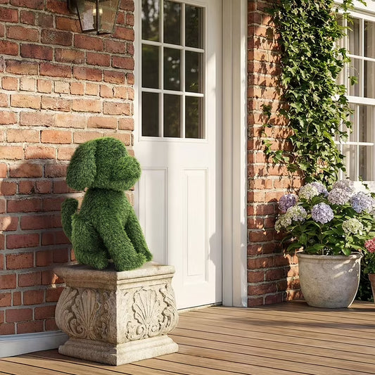 Charlie The Dog 27'' Artificial Turf Topiary