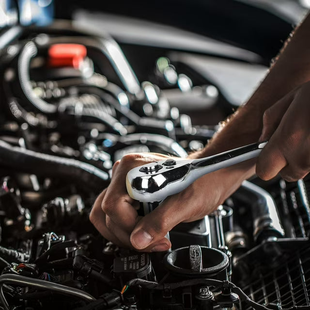 23Piece 1/4"+ 3/8"DR. Socket Set With Rotatable Rack