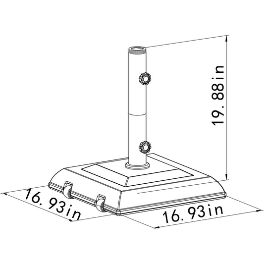 Cement Square Umbrella Base