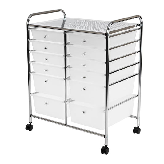 12-Drawer Rolling Organizer Cart