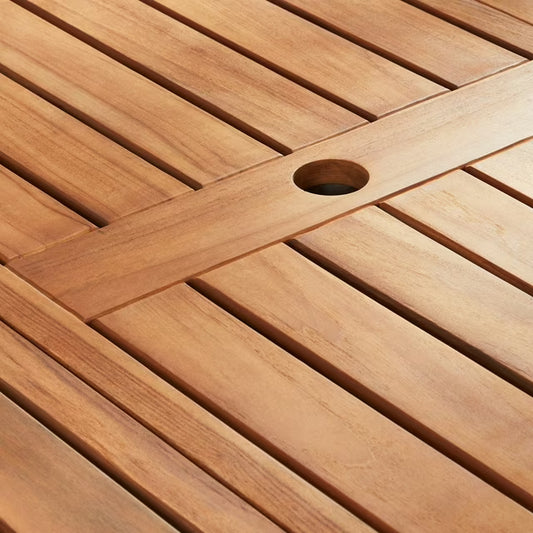 FSC Teak Folding Dining Set with Sunbrella Fabric, 7pc