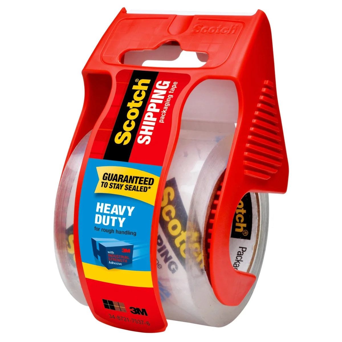 Scotch Shipping Packaging Tape with Dispenser, Heavy Duty, 1.88" x 19.4 yds, 6-count