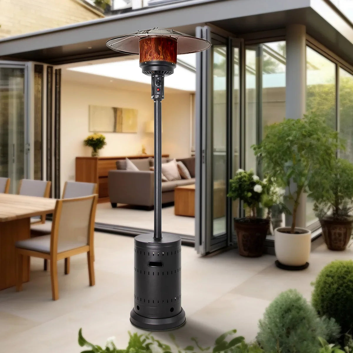 Fire Sense Matte Black Patio Heater