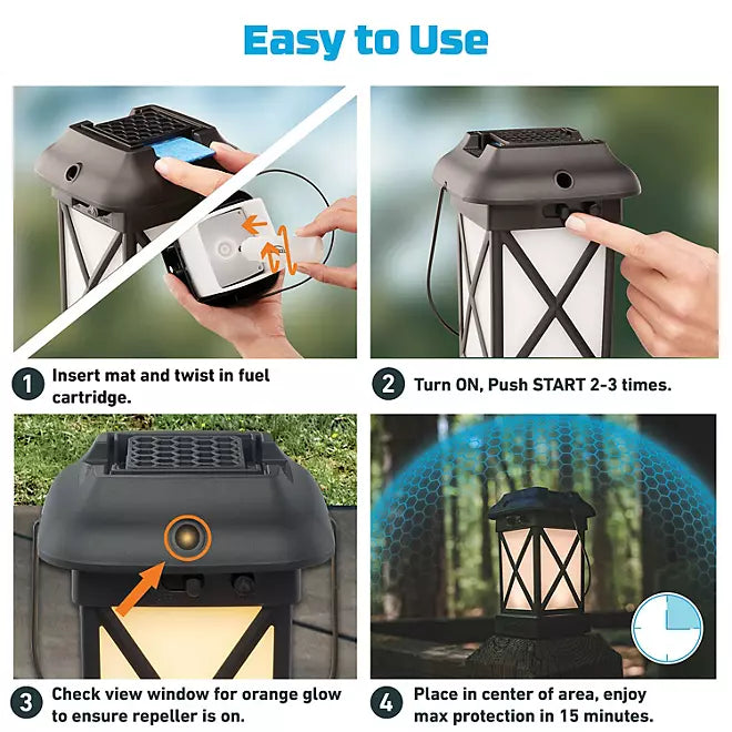Thermacell Cambridge Mosquito Repellent Lantern with 12-Hour Refill
