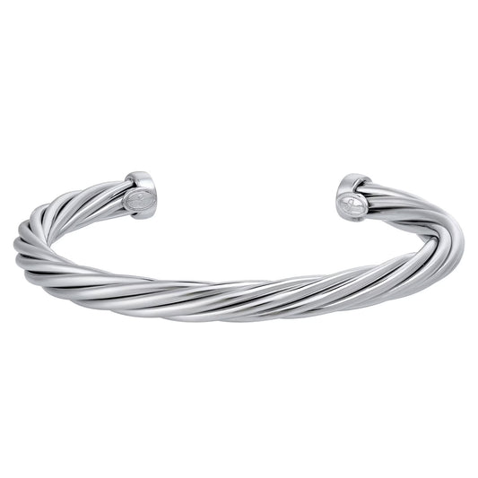 3 Piece Polished Bangle Set in Sterling Silver