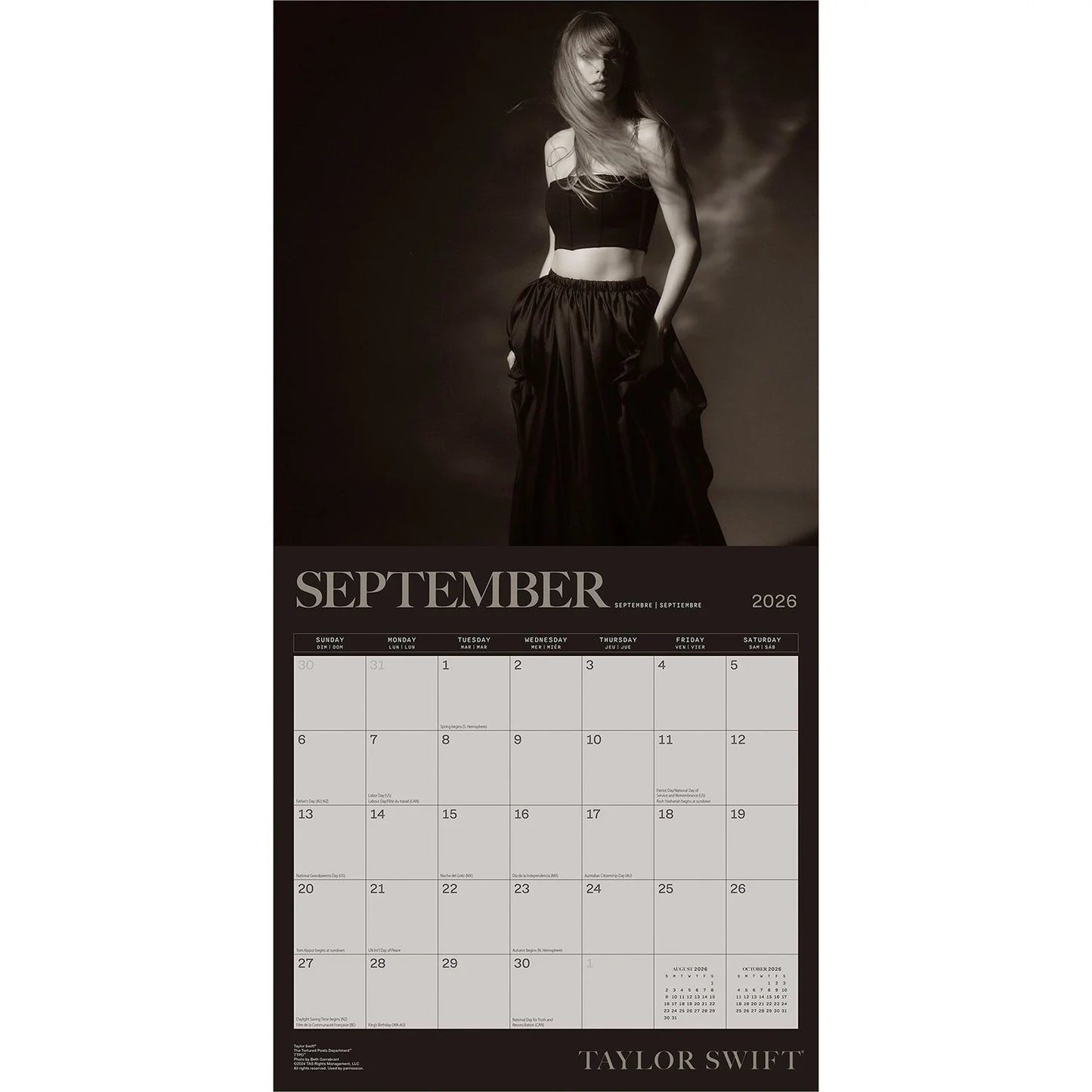 Taylor Swift Official 2026 Plastic-Free Wall Calendar