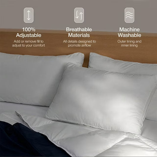 2-Pack Adjustable Down Alternative Pillows