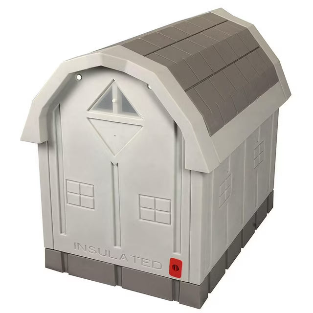 Grey Insulated Dog Palace & Bed Combo