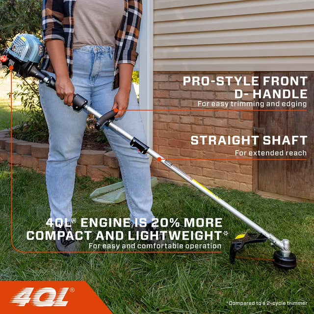 SENIX 4QL® 26.5cc 4-Cycle 18" Gas String Trimmer