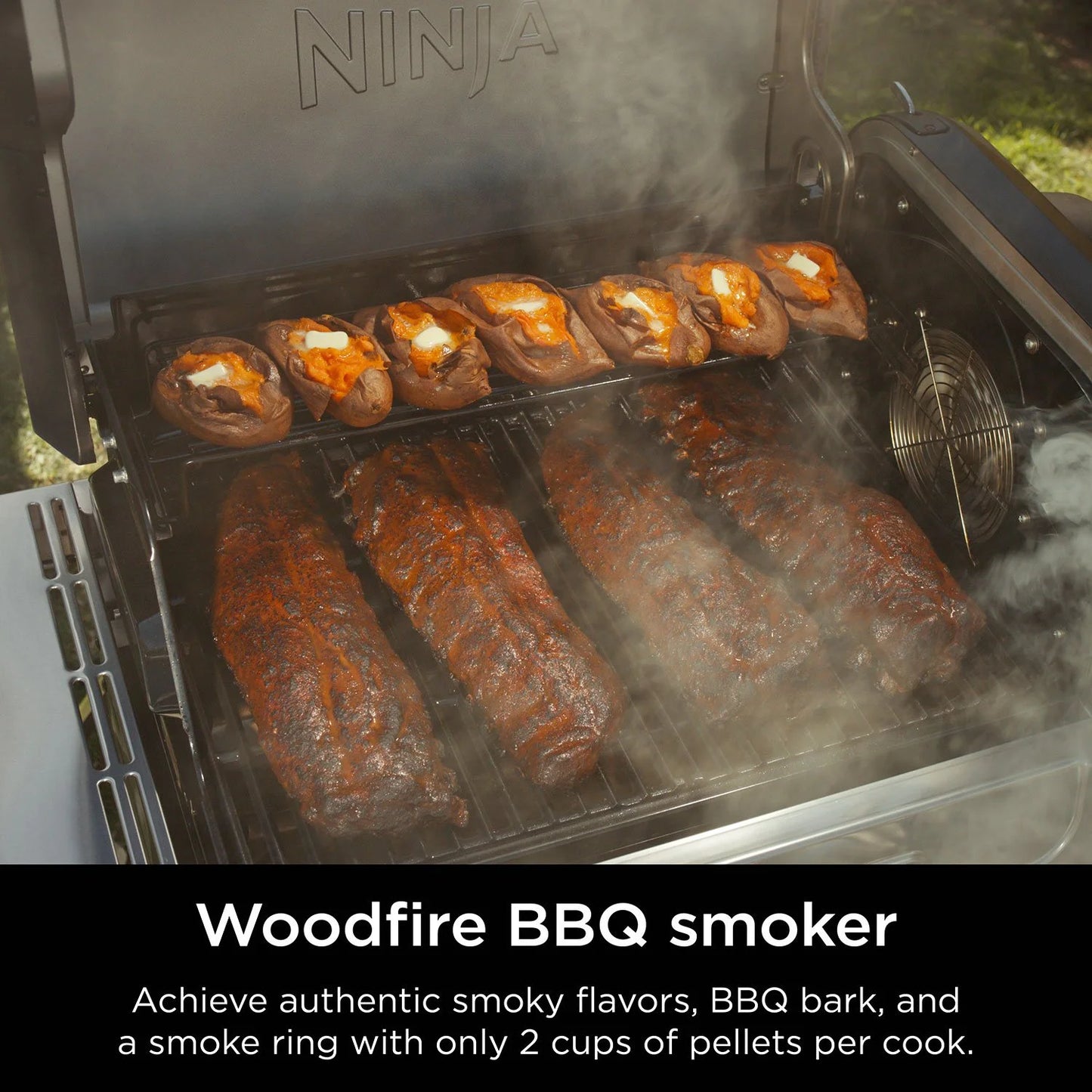 Propane Grill & Smoker Outdoor Cooking System 5-in-1