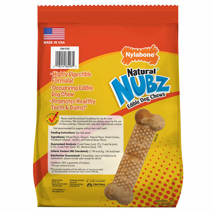 Nylabone NUBZ Dog Chews, 22-count, 2-pack