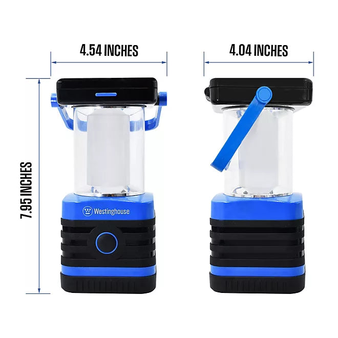 Westinghouse Solar Rechargeable LED Portable Lanterns – 2-Pack, 1000 Lumens