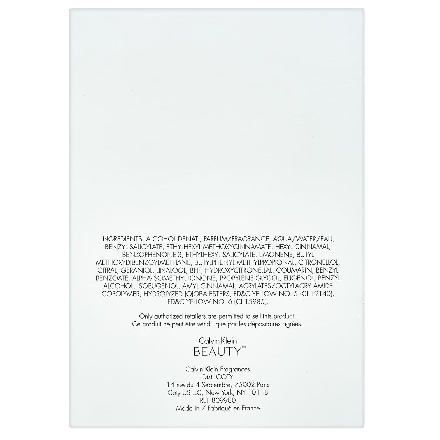 Calvin Klein Beauty Eau de Parfum, 3.4 fl oz