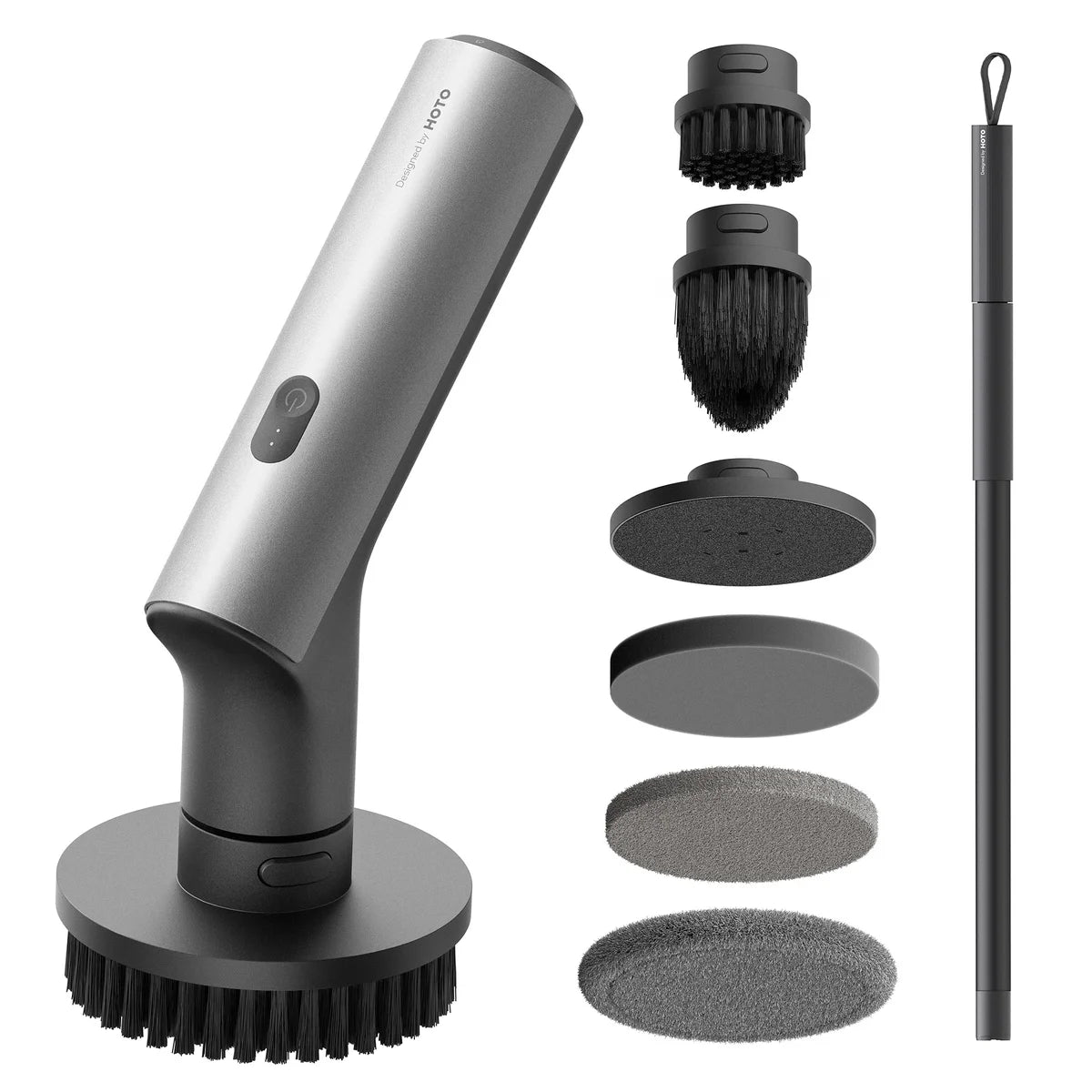 Cordless Spin Scrubber , 2.5 N·M torque, six brush heads, IPX7 rated - HOTO