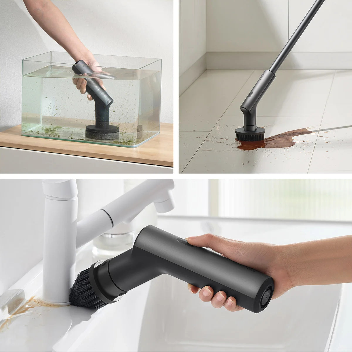 Cordless Spin Scrubber , 2.5 N·M torque, six brush heads, IPX7 rated - HOTO