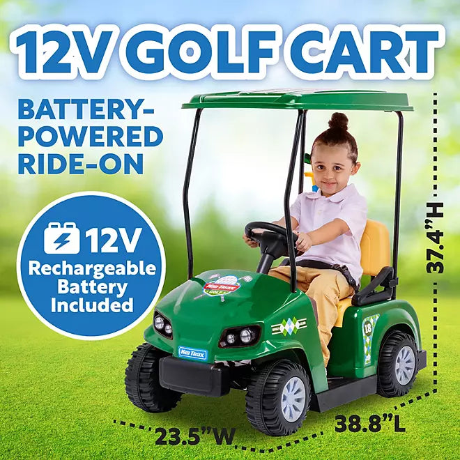12V Golf Cart Battery Powered Ride-On - Flybar Kid Trax