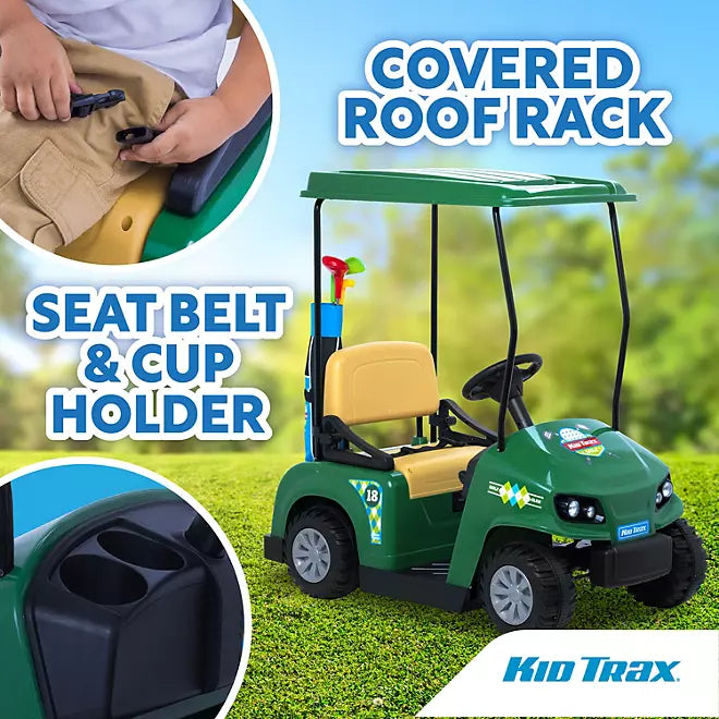 12V Golf Cart Battery Powered Ride-On - Flybar Kid Trax