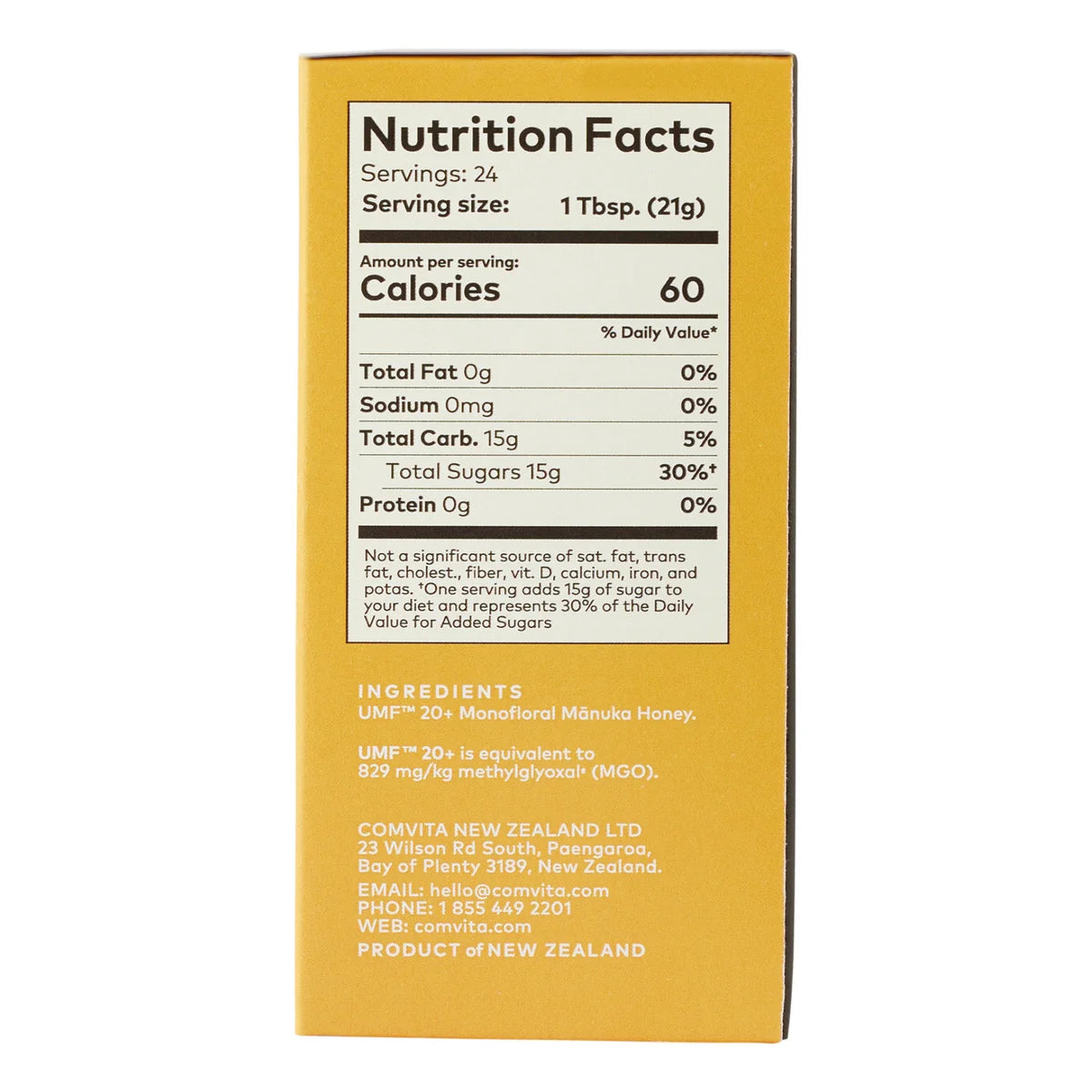 Raw Manuka Honey 8.8 oz (2-pack) -Comvita Certified UMF 20+ (MGO 829+)