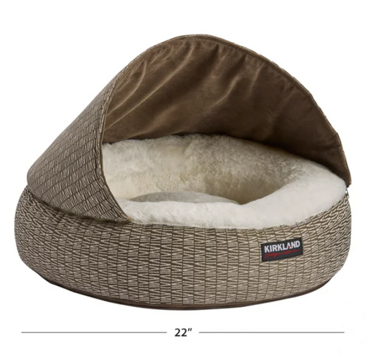 Hooded Pet Bed - Round, 22”