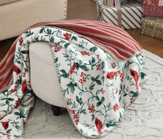 Coco Plush Reversible Throw, 60" x 70"- Laura Ashley - Assorted Colors