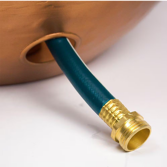 100 ft. Copper Steel Viper Hose Pot for Garden Hose Storage