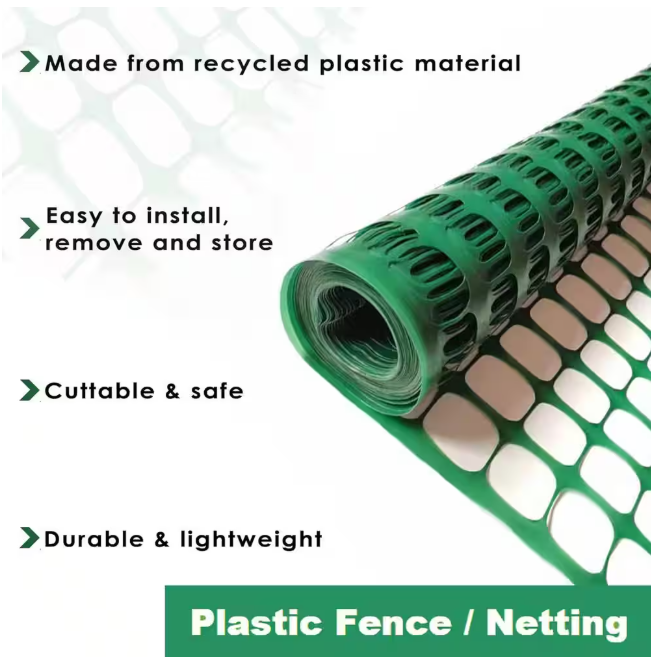 4 x 100 ft. Plastic Mesh Safety Fence Garden Netting Roll