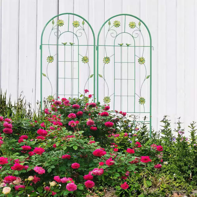 2-Pack Metal Garden Trellis 71 in. x 19.7 in. Rustproof Trellis for Climbing Plants
