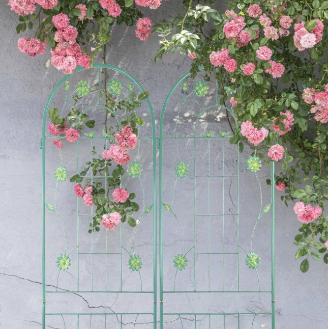2-Pack Metal Garden Trellis 71 in. x 19.7 in. Rustproof Trellis for Climbing Plants