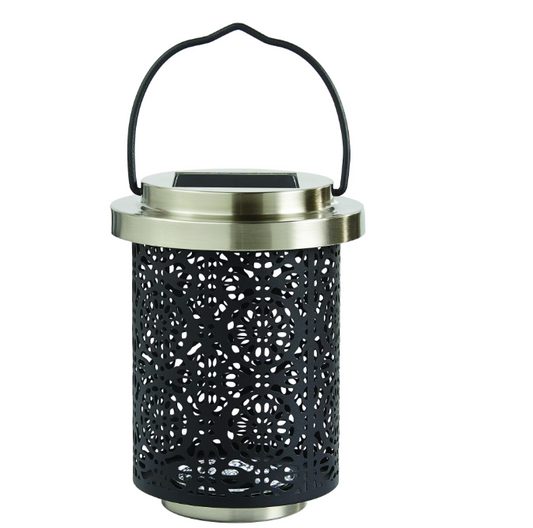 LED Medium Metal Outdoor Solar Table Lantern