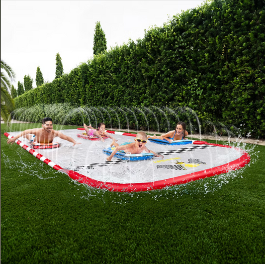 Gigantic Racetrack 4-Person Water Slide - 25 x 9'